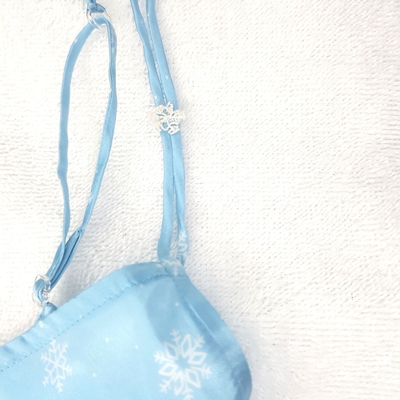 NEW La Senza SILK Snowflake blue white lingerie cami pj set - Picture 4 of 5